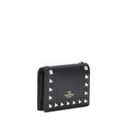 Valentino Garavani Black Calf Leather Bos Taurus Wallet