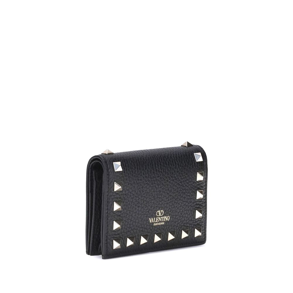 Valentino Garavani Black Calf Leather Bos Taurus Wallet
