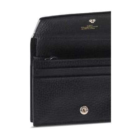 Valentino Garavani Black Calf Leather Bos Taurus Wallet