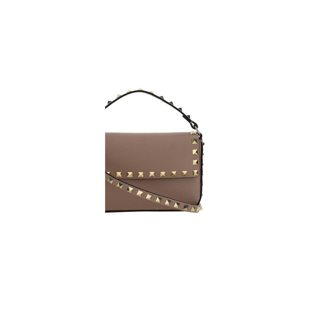 Valentino Garavani Beige Calf Leather Bos Taurus Shoulder Bag