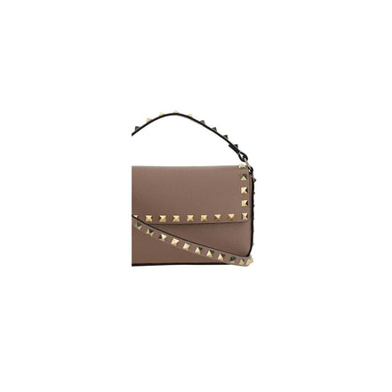 Valentino Garavani Beige Calf Leather Bos Taurus Shoulder Bag