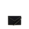 Valentino Garavani Black Calf Leather Bos Taurus Clutch Bag