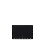 Valentino Garavani Black Calf Leather Bos Taurus Clutch Bag