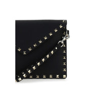 Valentino Garavani Black Calf Leather Bos Taurus Clutch Bag
