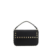 Valentino Garavani Black Calf Leather Bos Taurus Shoulder Bag