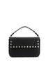 Valentino Garavani Black Calf Leather Bos Taurus Shoulder Bag
