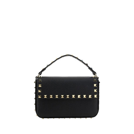 Valentino Garavani Black Calf Leather Bos Taurus Shoulder Bag