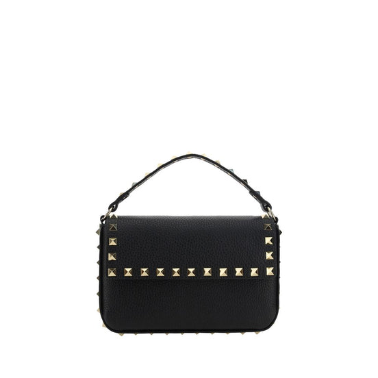 Valentino Garavani Black Calf Leather Bos Taurus Shoulder Bag