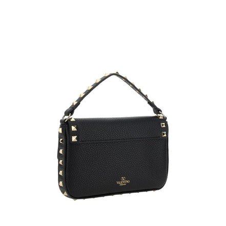 Valentino Garavani Black Calf Leather Bos Taurus Shoulder Bag
