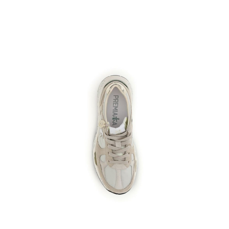 Premiata Beige Polyamide Athletic Sneakers