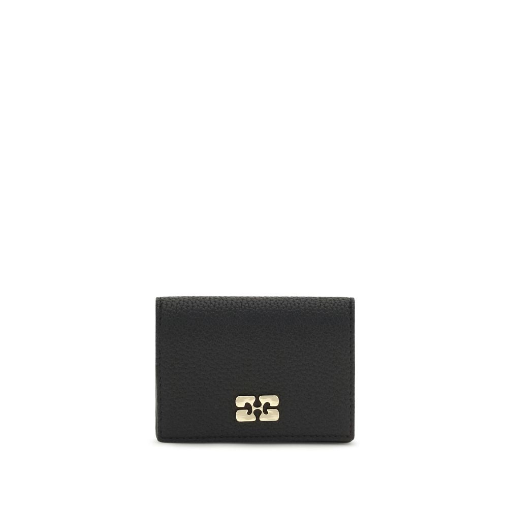 Ganni Black Recycled Polyester Wallet