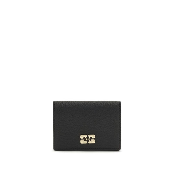 Ganni Black Recycled Polyester Wallet