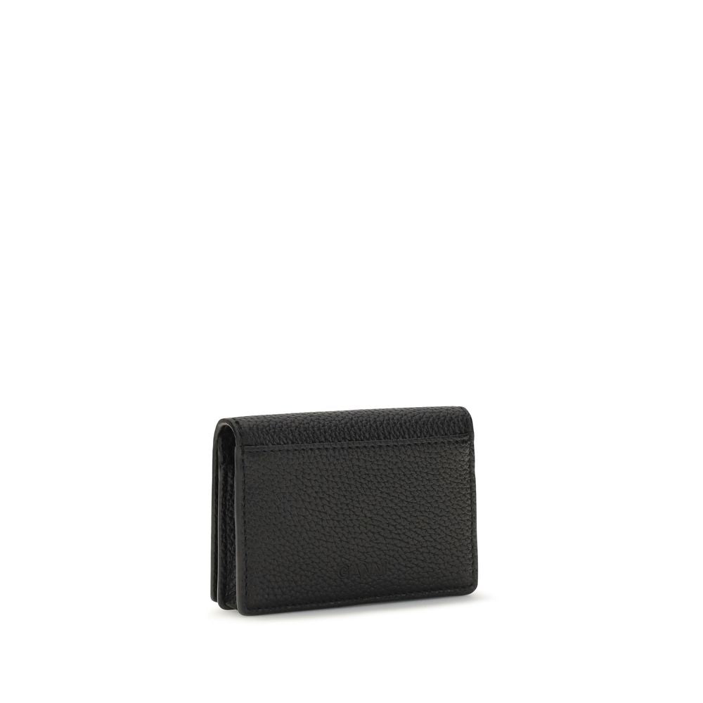 Ganni Black Recycled Polyester Wallet