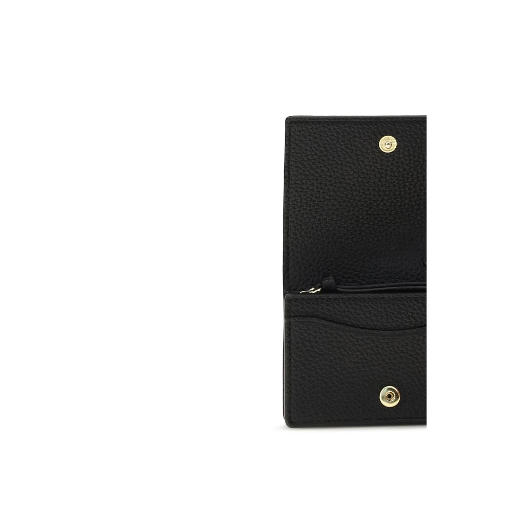 Ganni Black Recycled Polyester Wallet