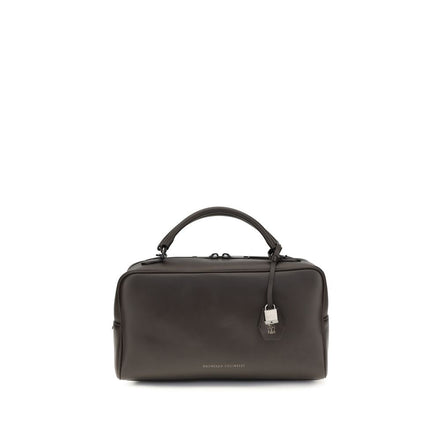 Brunello Cucinelli Brown Calf Leather Bos Taurus Shoulder Bag