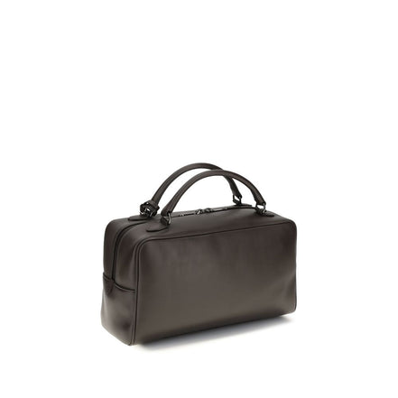 Brunello Cucinelli Brown Calf Leather Bos Taurus Shoulder Bag