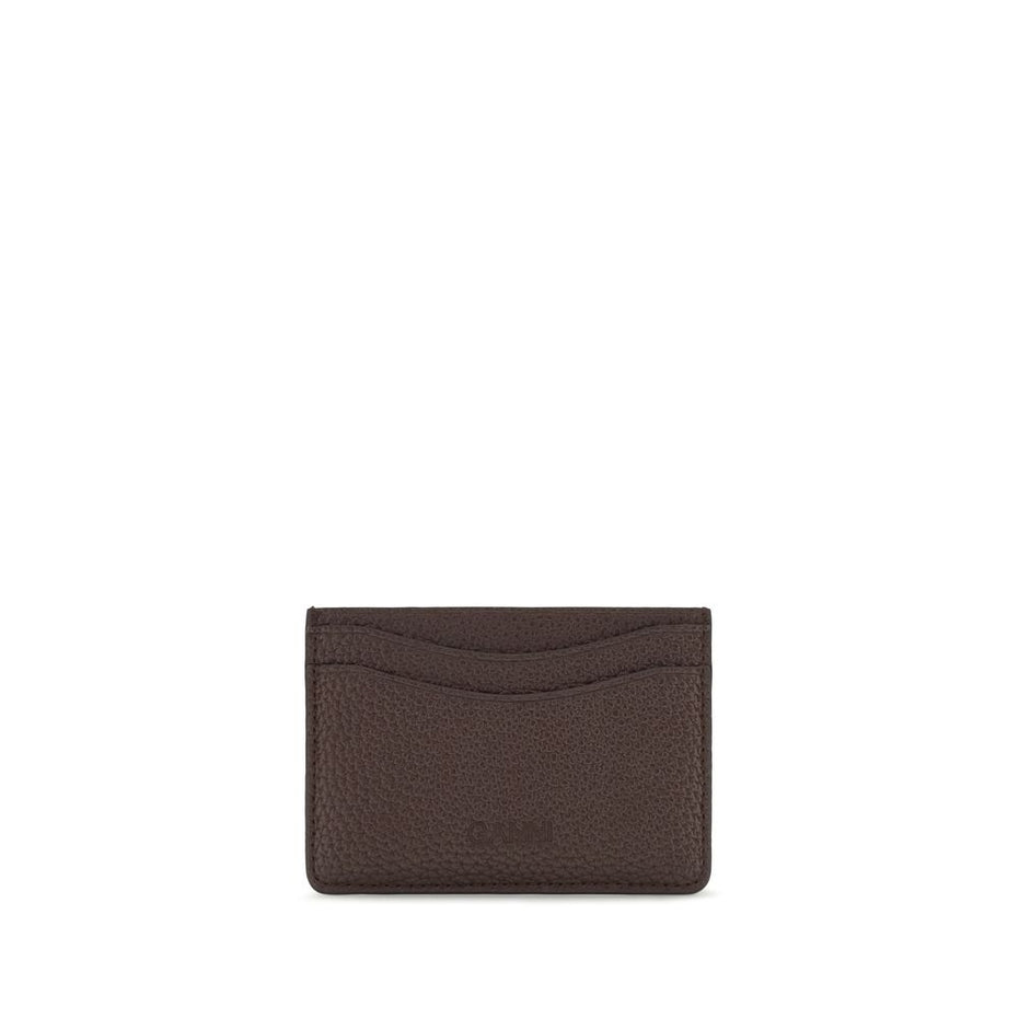 Ganni Brown Recycled Polyester Wallet