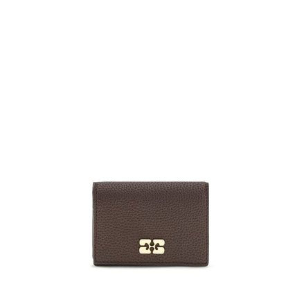 Ganni Brown Recycled Polyester Wallet