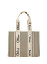 Chloé Beige Linen Handbag