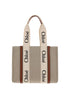 Chloé Beige Linen Handbag