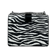 Michael Kors Greenwich Small Print Logo Crossbody Tote Chain Bag Black/White $498