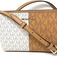 Μικρή τσάντα crossbody Michael Kors Jet Set με δίχρωμο λογότυπο