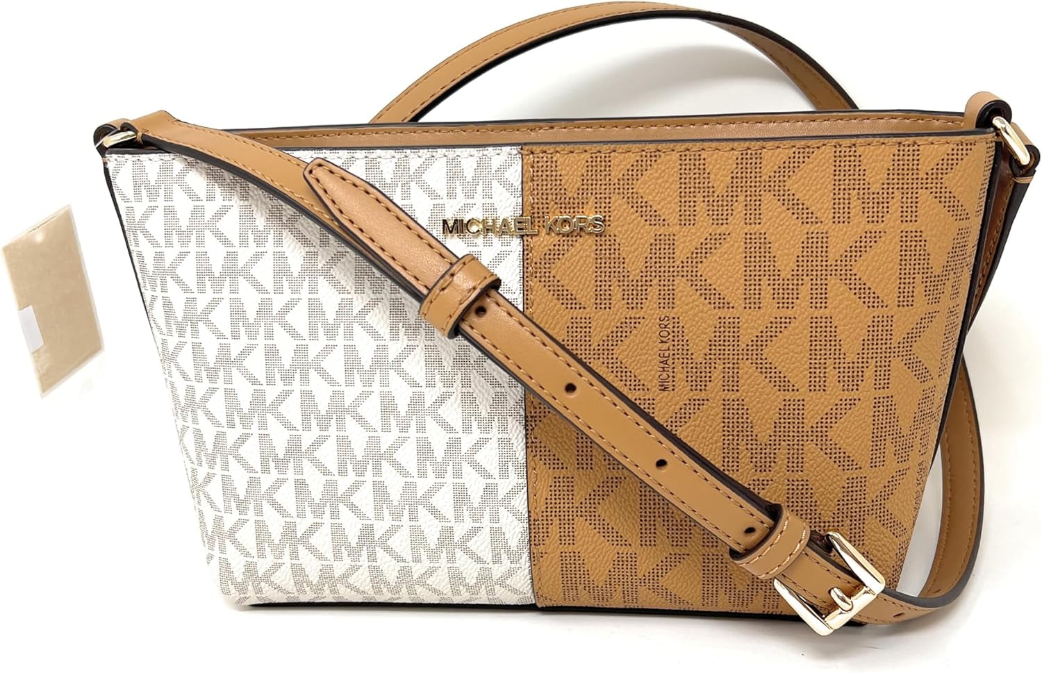 Μικρή τσάντα crossbody Michael Kors Jet Set με δίχρωμο λογότυπο