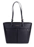 Michael Kors Womens Jet Set Travel Medium Double Pocket Tote Black/SIlver 35F3GTVT8B-001