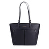 Michael Kors Womens Jet Set Travel Medium Double Pocket Tote Black/SIlver 35F3GTVT8B-001