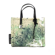 Marc Jacobs Mini Πράσινη Τσάντα Tote Νάιλον με Πολύχρωμο Σχέδιο Splatter Paint