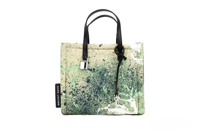 Marc Jacobs Mini Πράσινη Τσάντα Tote Νάιλον με Πολύχρωμο Σχέδιο Splatter Paint
