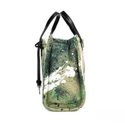 Marc Jacobs Mini Πράσινη Τσάντα Tote Νάιλον με Πολύχρωμο Σχέδιο Splatter Paint