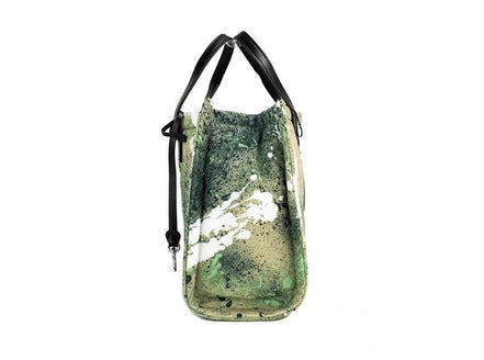 Marc Jacobs Mini Πράσινη Τσάντα Tote Νάιλον με Πολύχρωμο Σχέδιο Splatter Paint