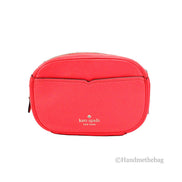 Kate Spade New York Women'S Kourtney Pebbled Leather Zip Around Camera Crossbody Bag (Stoplight)