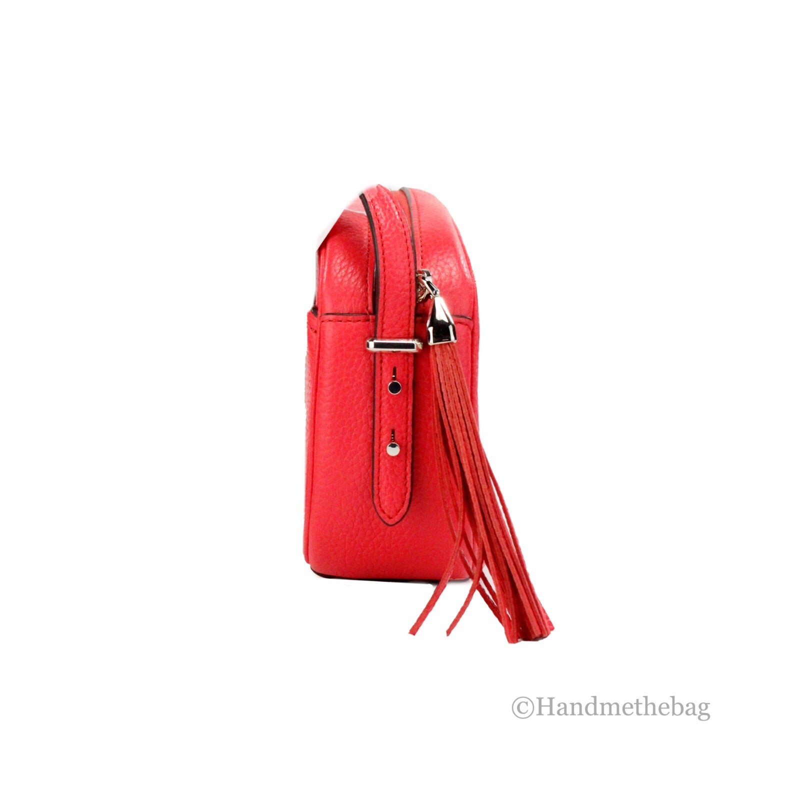 Kate Spade New York Women'S Kourtney Pebbled Leather Zip Around Camera Crossbody Bag (Stoplight)