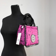 Marc Jacobs X Peanuts Mini Fuchsia Fedora Puffy Nylon Tote Convertible Handbag