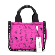 Marc Jacobs X Peanuts Mini Fuchsia Fedora Puffy Nylon Tote Convertible Handbag