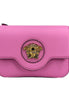 Versace La Medusa Pink Leather Shoulder Crossbody Bag Purse