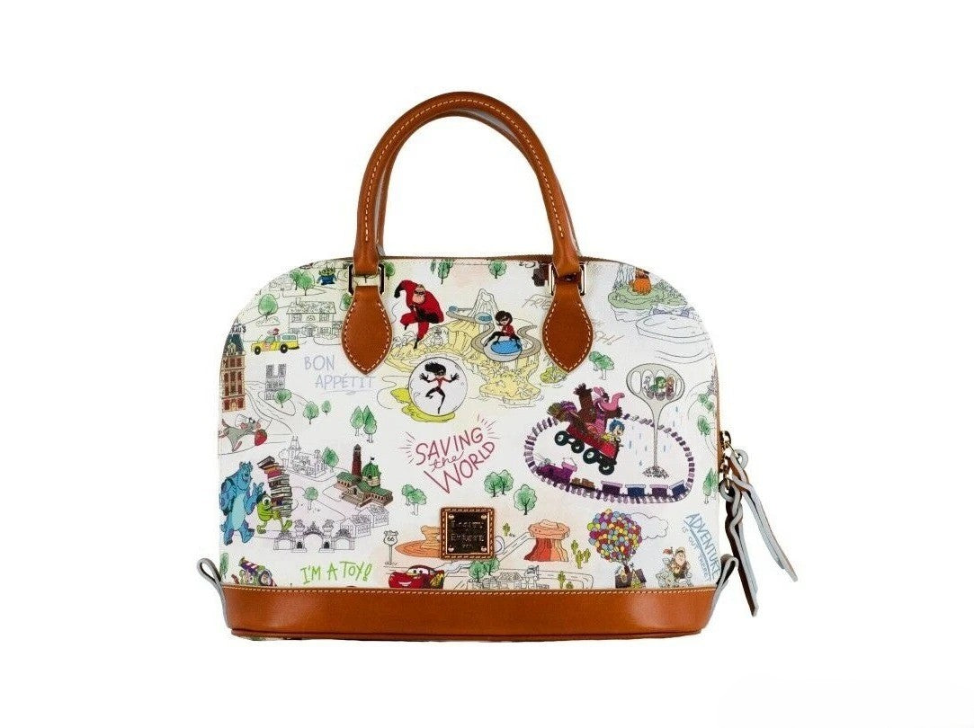 Dooney & Bourke Disney Pixar Maps Satchel Crossbody Bag Purse