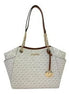 Michael Kors Jet Set Travel Large Logo Tote Vanilla