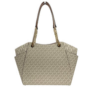 Michael Kors Jet Set Travel Large Logo Tote Vanilla