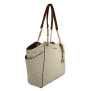 Michael Kors Jet Set Travel Large Logo Tote Vanilla