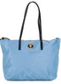 Versace Portuna Medusa Medium Cornflower Blue Nylon Leather Tote Bag Purse