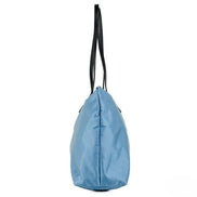 Versace Portuna Medusa Medium Cornflower Blue Nylon Leather Tote Bag Purse