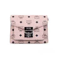 MCM Signature Patricia Leather Mini Flap Lock Crossbody Bag