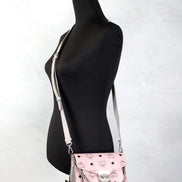 MCM Signature Patricia Leather Mini Flap Lock Crossbody Bag