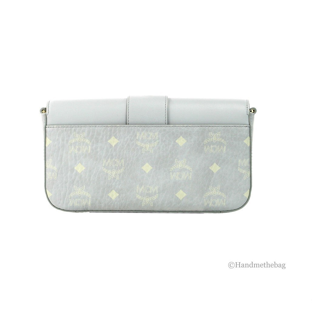 MCM Small Mode Travia Pebbled Visetos Leather Shoulder Crossbody Clutch Bag