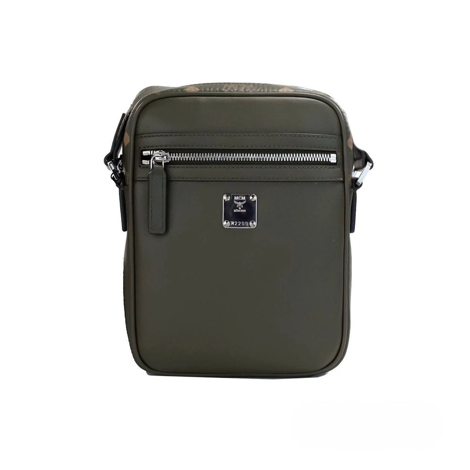 MCM Visetos Leather Camera Crossbody Bag