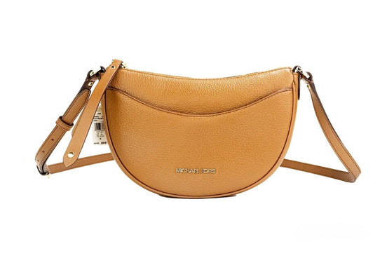 Μικρή Τσάντα Crossbody Michael Kors Dover από Δέρμα με Υφή Pebbled σε Σχήμα Μισοφέγγαρου