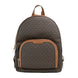 Michael Kors Jaycee Large Brown Signature PVC Shoulder Backpack Bookbag